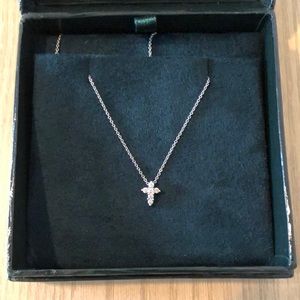 Roberto Coin “Tiny Treasures” White Gold Necklace with Diamond Pendant